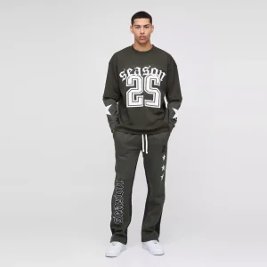 Oversized Boxy Half Sleeve Varsity T-Shirt