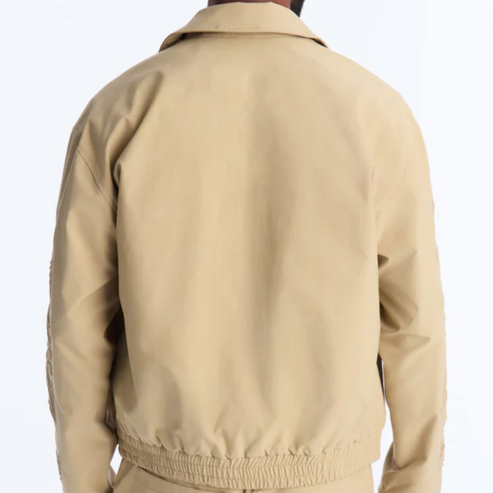 Delaro Embroidered Bomber Jacket - Khaki - Image 2